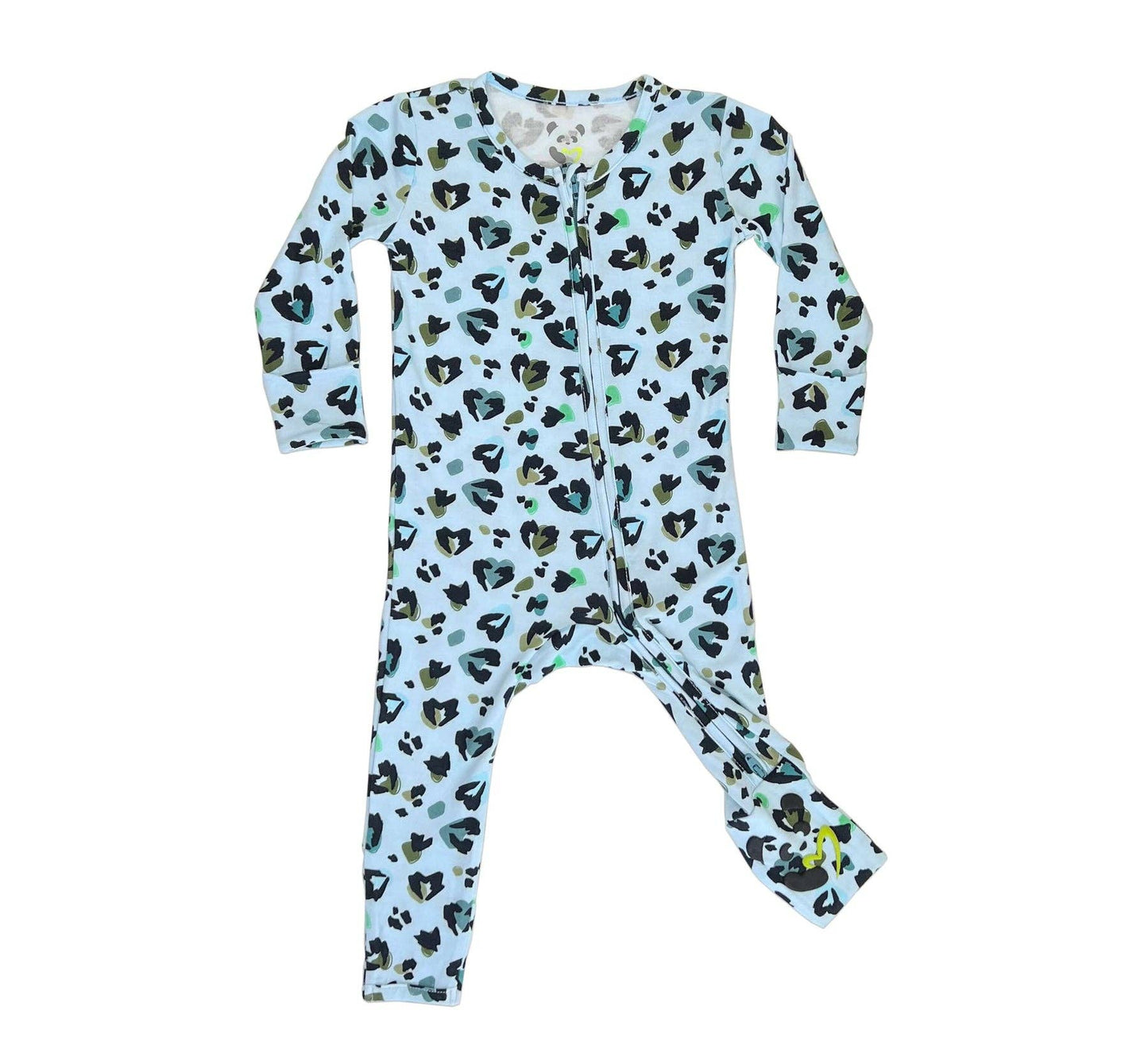 Blue Leopard Bamboo Baby Pajama