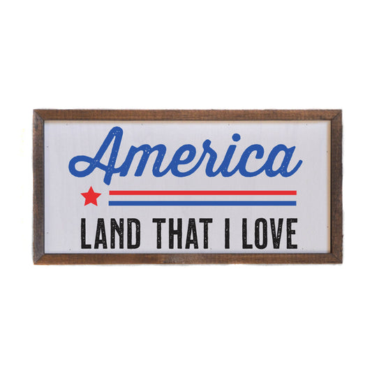 America 4th Of July Wall Sign or Desk Sitter