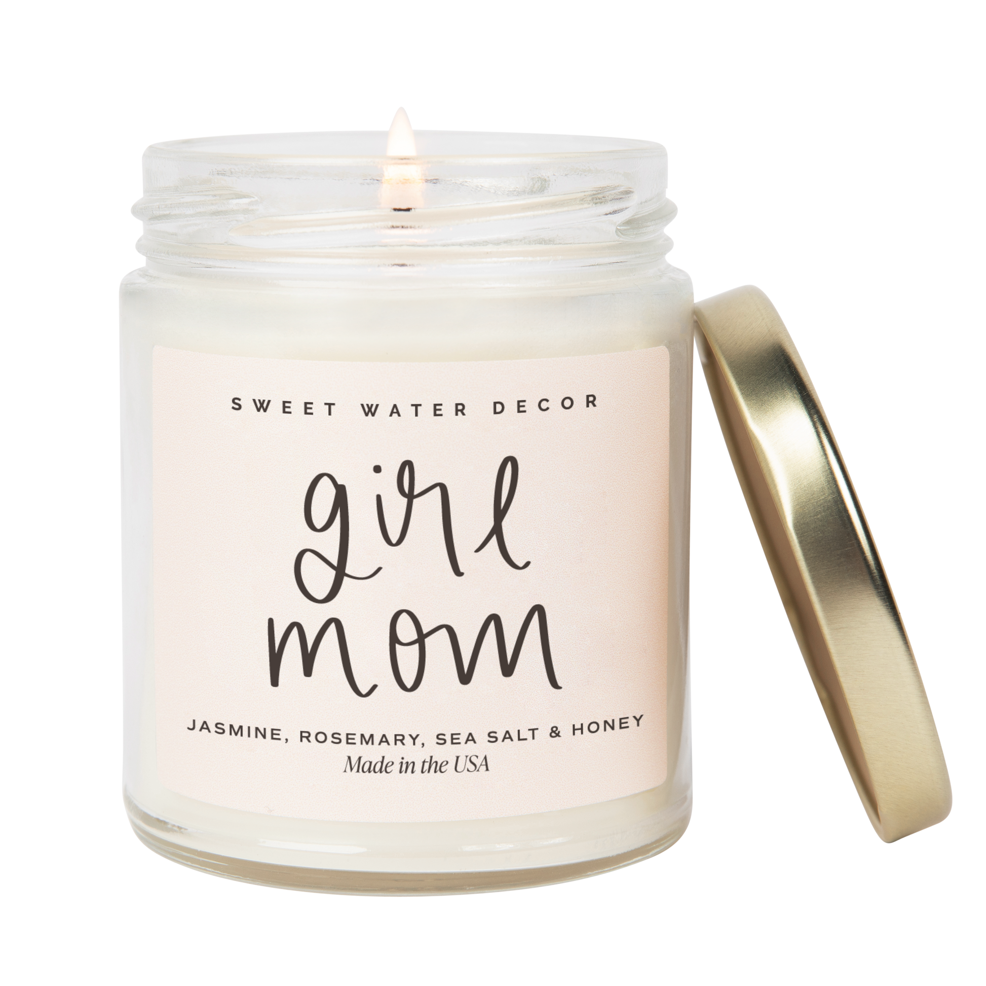 Girl mom soy candle baby shower