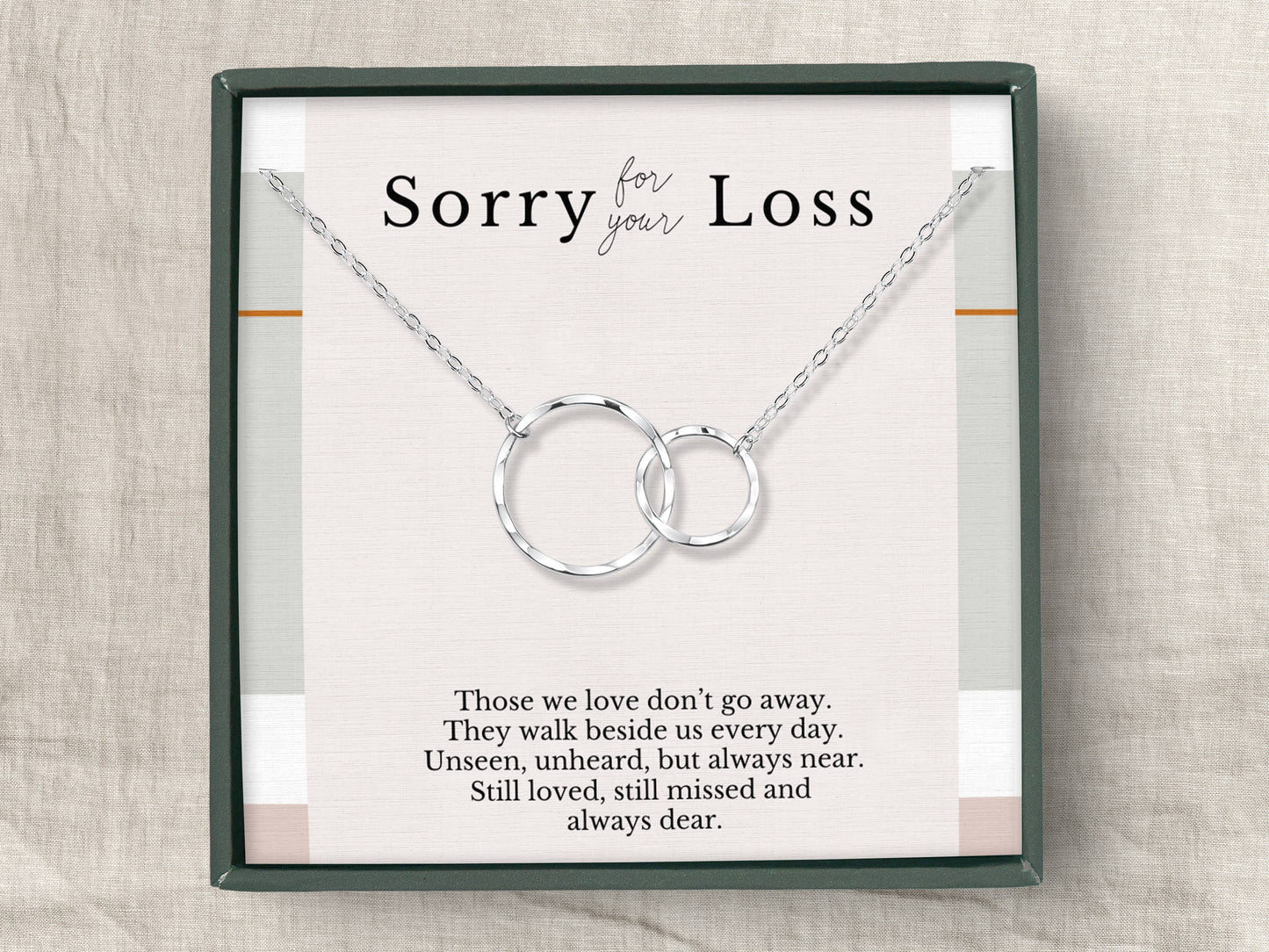 Sorry for your Loss Sympathy Necklace