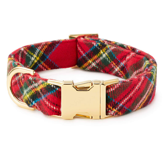 Tartan Plaid Flannel Dog Collar - Medium