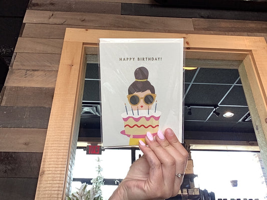 Birthday Cake Lady Card
