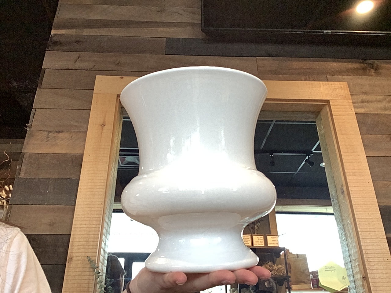 7 3/4 Urn Vase-White