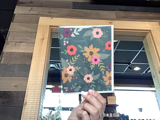 Floral Thanks- Single Card